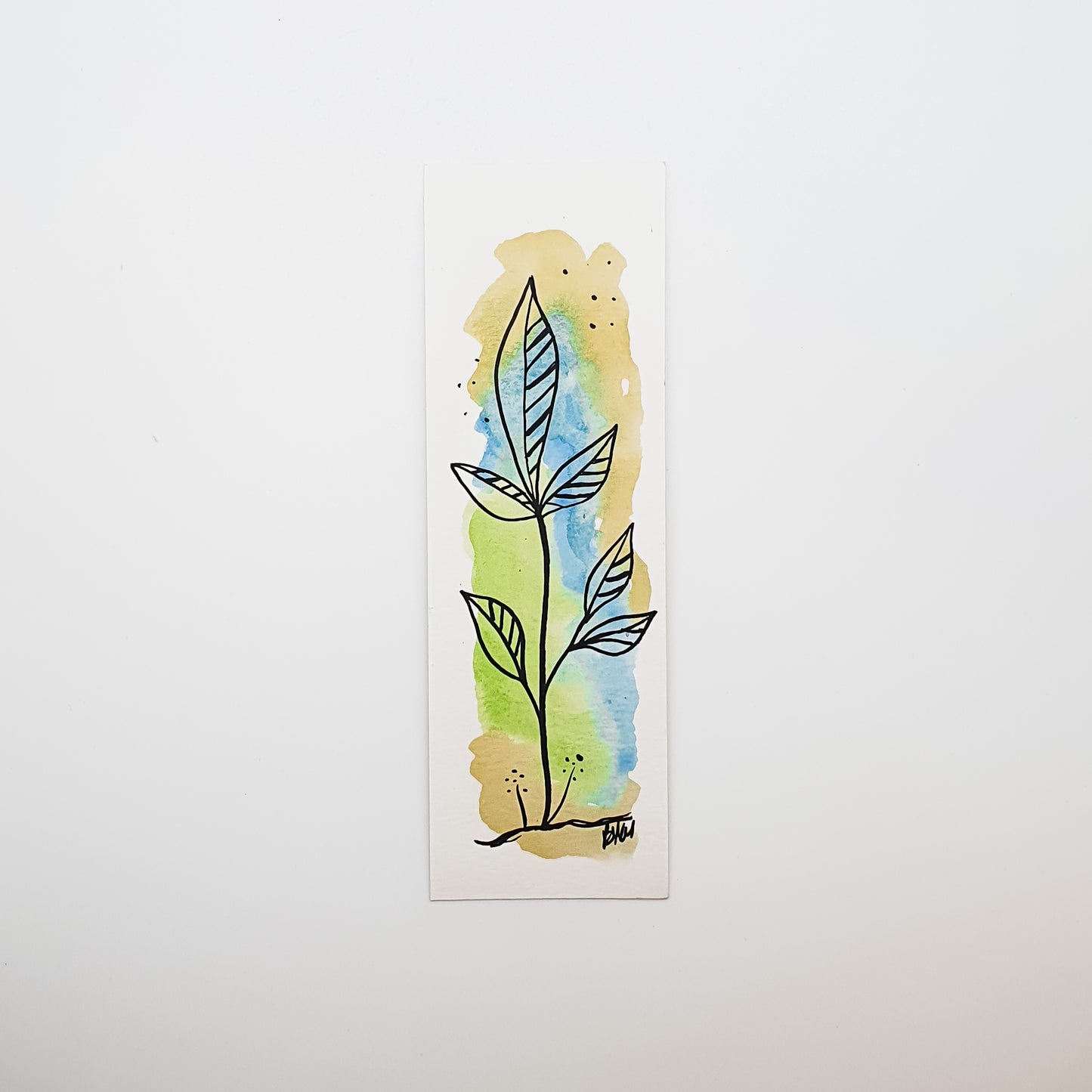 Separador de libro; planta creciendo (13)