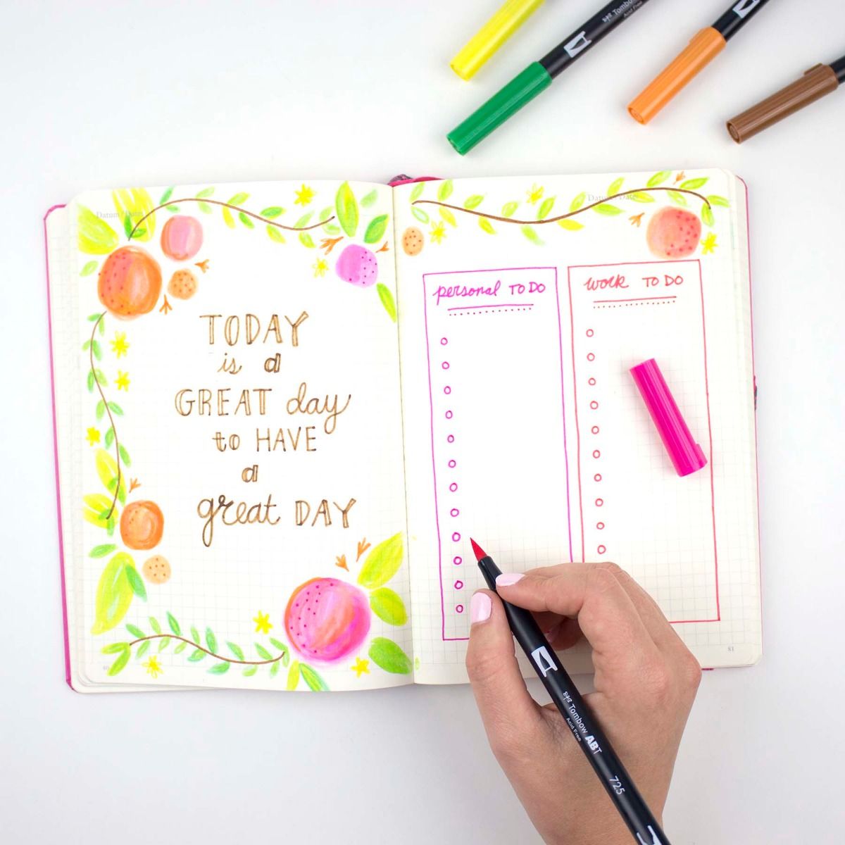 Tombow Dual Brush Pen Set, Citrus, 10PK