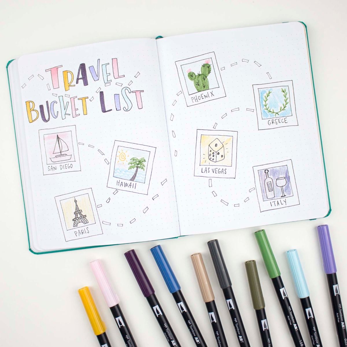 Tombow Dual Brush Pen Set, Desert Flora, 10PK