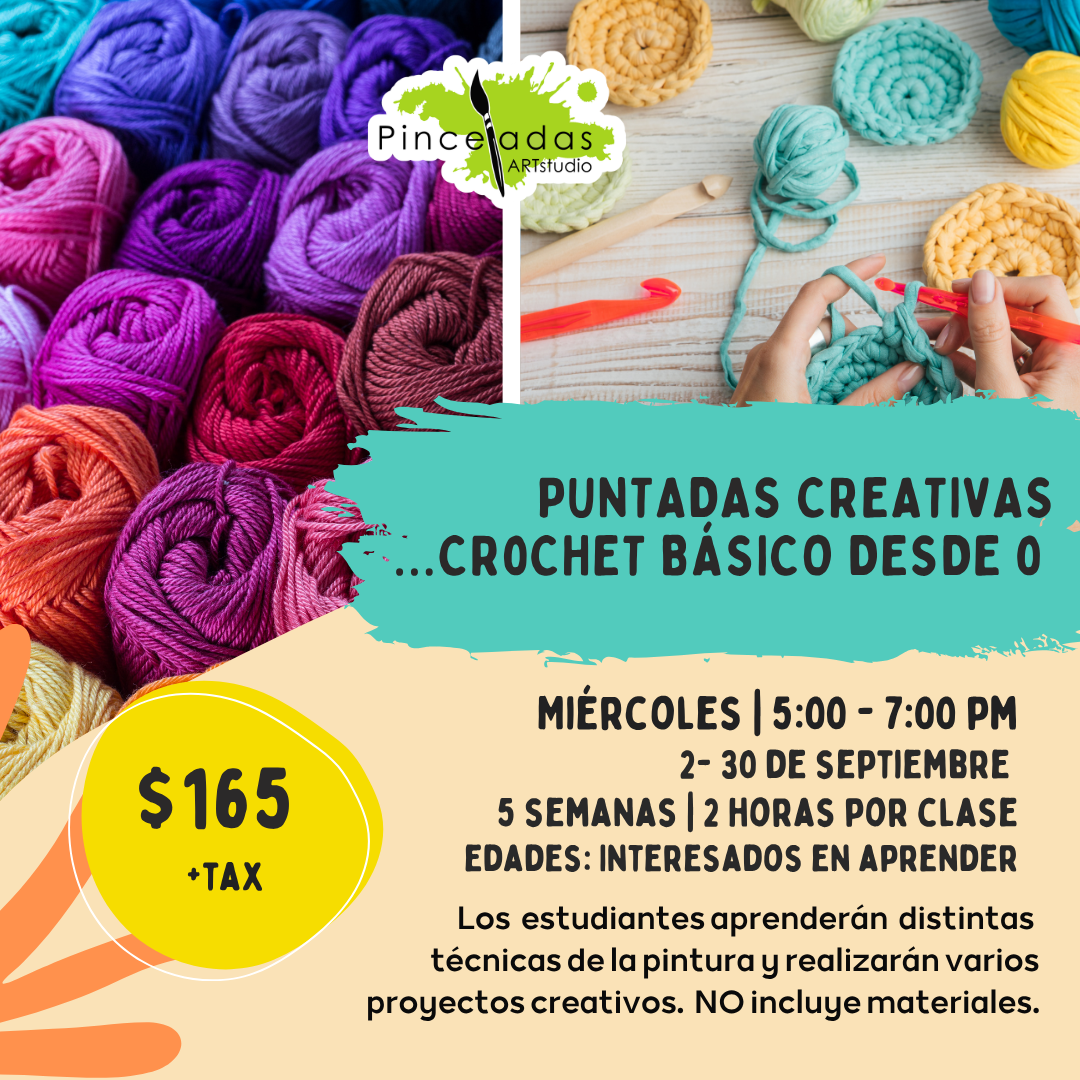 PUNTADAS CREATIVAS - CROCHET | SEPTIEMBRE 2026 | 5 SEMANAS