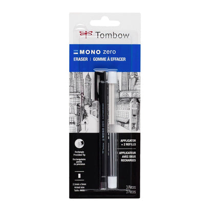 Tombow MONO Zero Round Eraser + Refill Value Pack