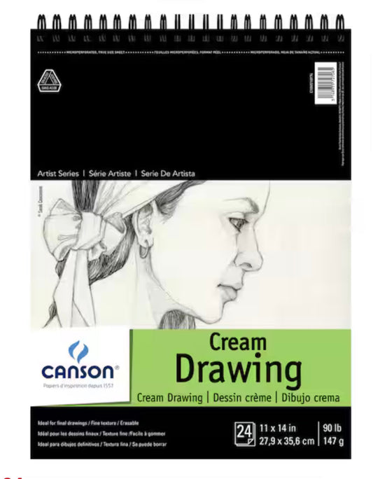 Canson Cream Drawing 11”x14” | 24 sheets