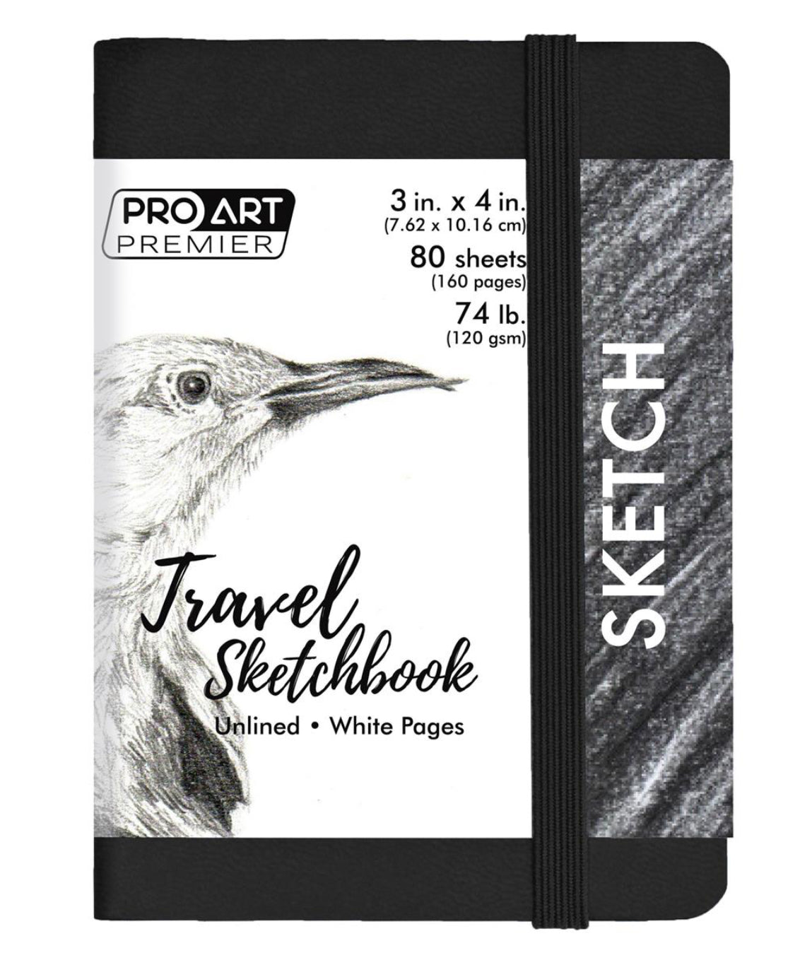 Pro Art Premier Travel Sketchbook 3”x4” | Black