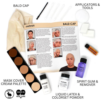 Mehron - Bald Cap Professional Makeup Kit
