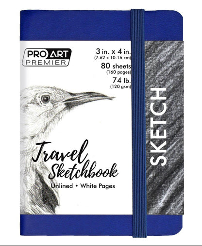 Pro Art Premier Travel Sketchbook 3”x4” | Blue