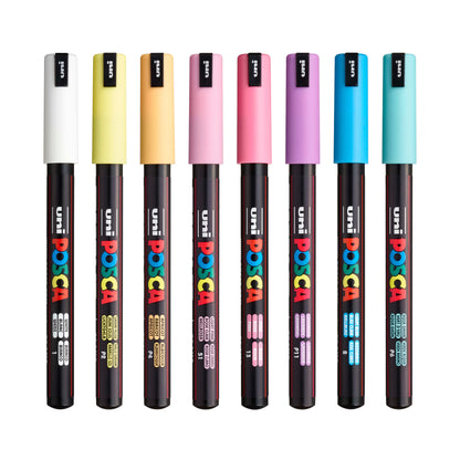 POSCA Paint Marker Set 8-Color PC-5M Fine SOFT COLOURS