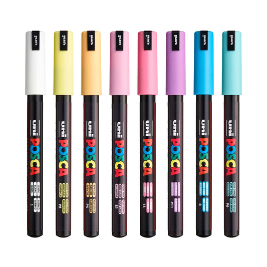POSCA Paint Marker Set 8-Color PC-5M Fine SOFT COLOURS