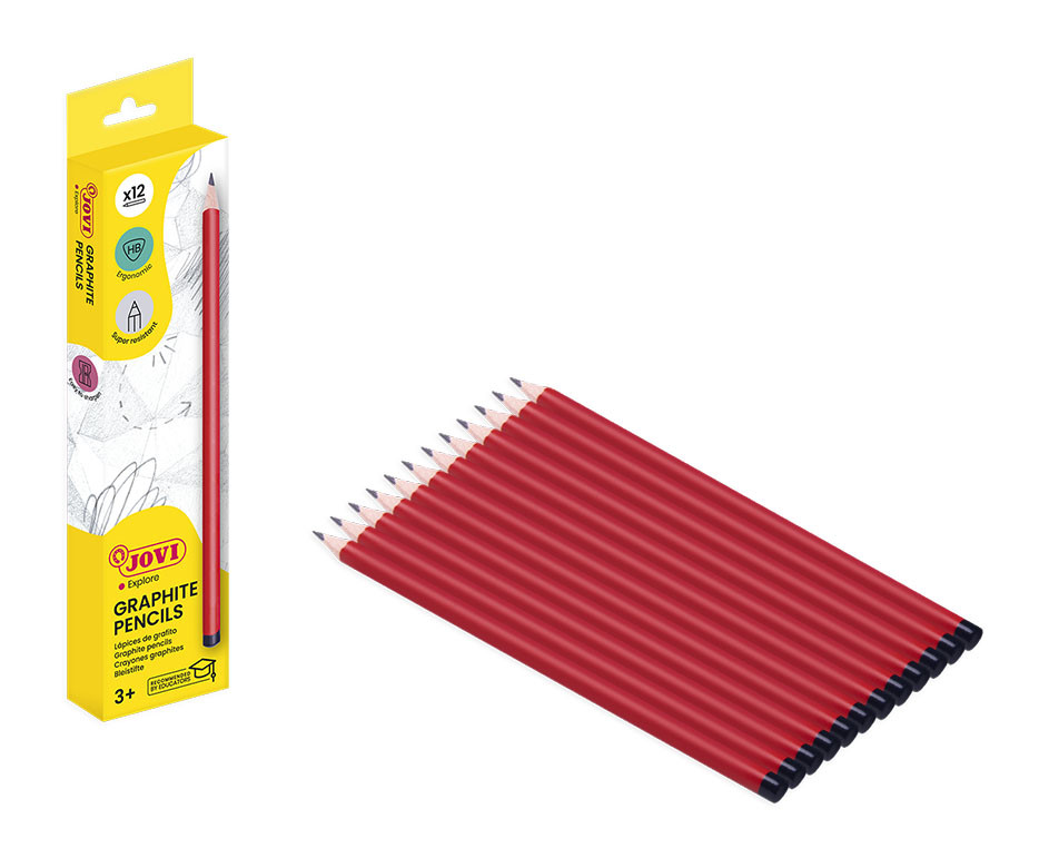 Jovi Estuche 12 lápices de grafito HB