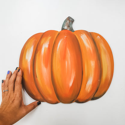 Letrero Calabaza en madera
