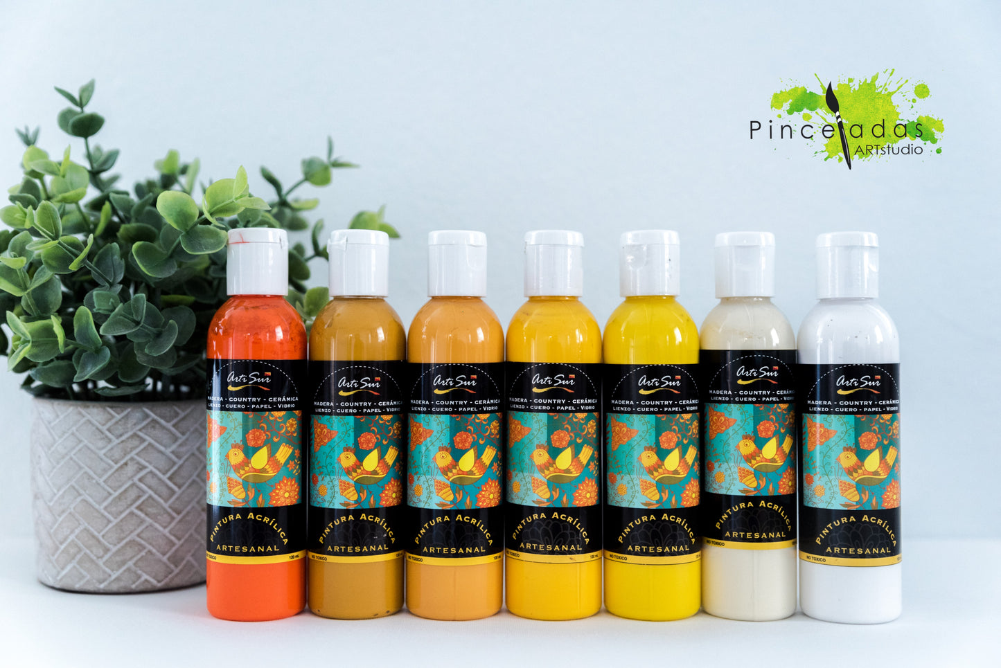 ArtiSur Pintura Acrílica Colores Amarillos 120 ml