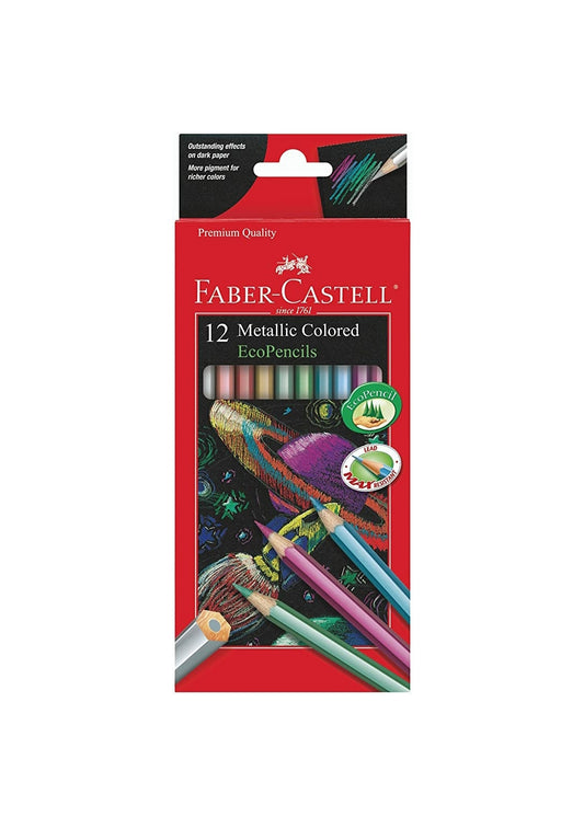 FABER - CASTELL Metallic Colored Eco Pencils 12