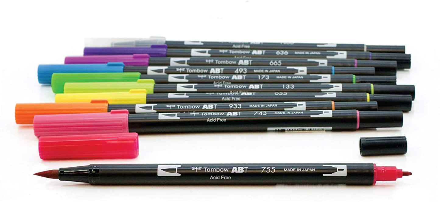 TOMBOW | DUAL BRUSH PENS 10 BRIGHT PALETTE