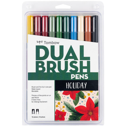 Tombow Dual Brush Pen Holiday 10 pk