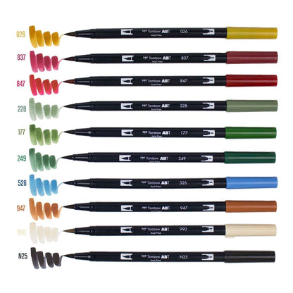 Tombow Dual Brush Pen Holiday 10 pk