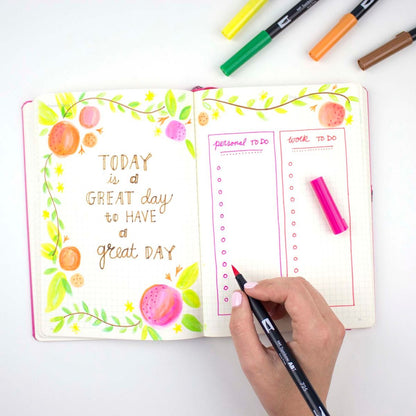 Tombow Dual Brush Pen Set, Citrus, 10PK