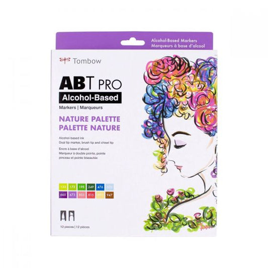 Tombow ABT PRO Alcohol Based Art Markers - Nature Palette, 12pk
