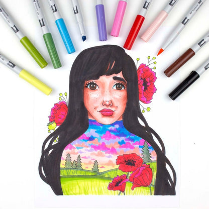 Tombow ABT PRO Alcohol Based Art Markers - Manga Tones, 12pk