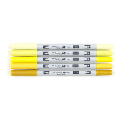 Tombow ABT PRO Alcohol Based Art Markers - Yellow Tones, 5pk