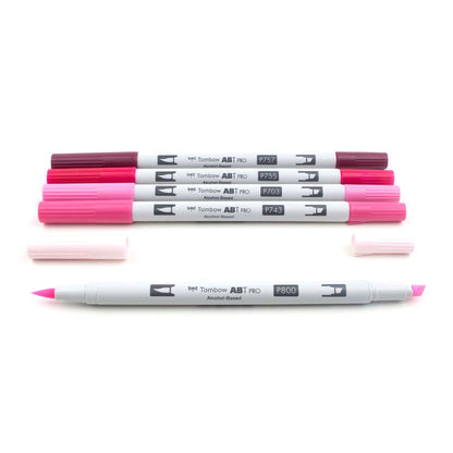 Tombow ABT PRO Alcohol Based Art Markers - Pink Tones, 5pk
