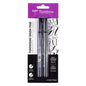 Tombow Fudenosuke Brush Pen, Hard & Soft Tip, Black, 2PK